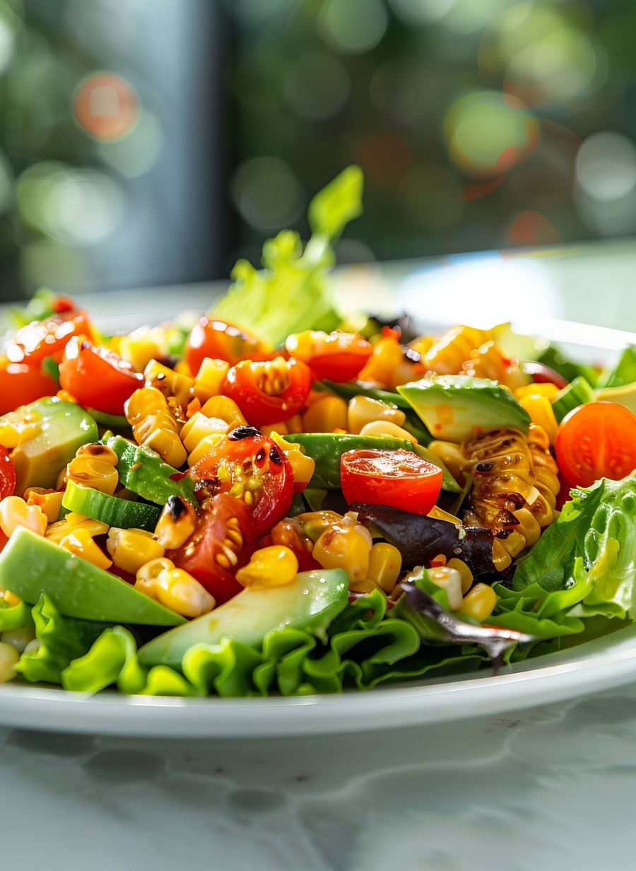 Roasted Corn and Avocado Salad
