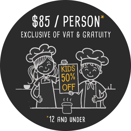 2023 DECEMBER 31st - $145 PER PERSON INCLUSIVE OF VAT & GRATUITY